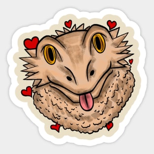 Bearded Dragon Love Sticker